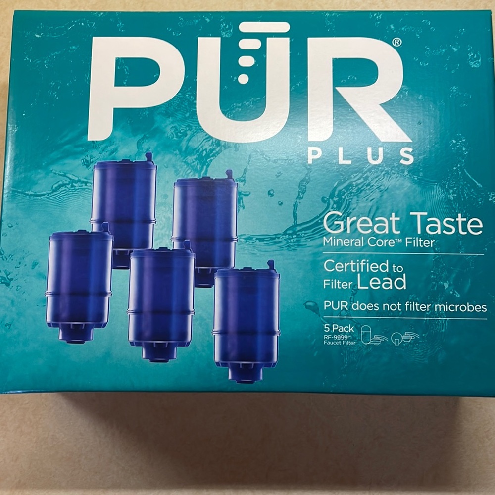 Pur Plus Water Filters 5 pack Faucet Mount 1 opened